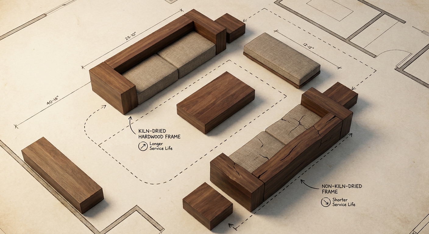 How kiln-dried hardwood frames affect the service life of classic sofas